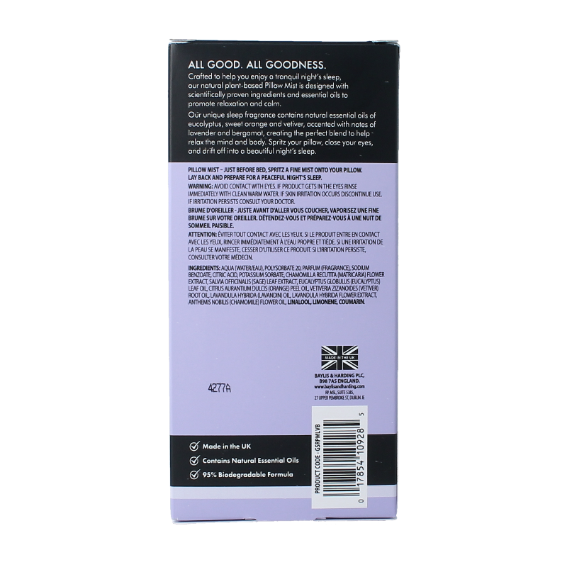 Baylis & Harding Goodness sleep pillow mist lavender & bergamot - Afbeelding 2