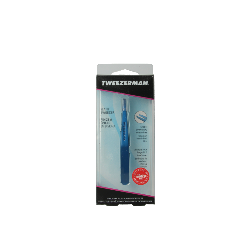 Tweezerman Slant tweezer bell bottom blue