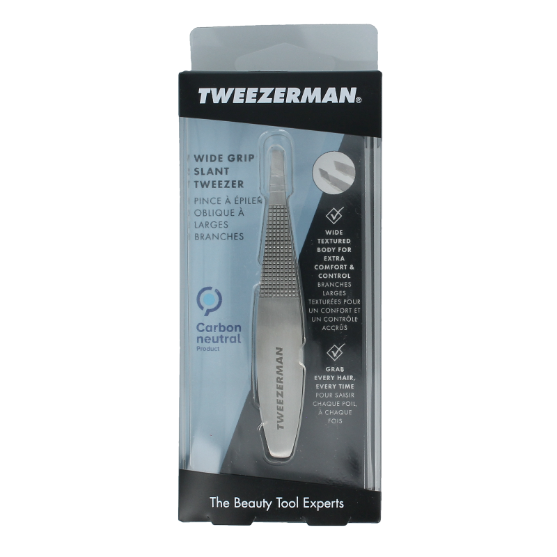 Tweezerman Slant tweezer no slip with grip