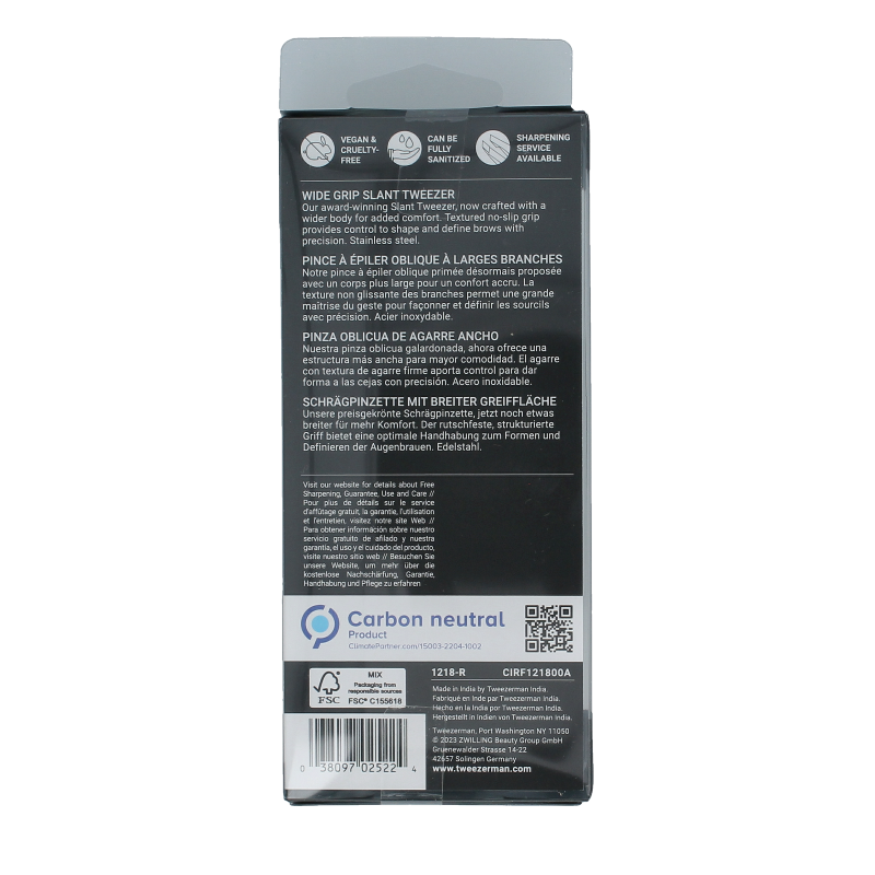 Tweezerman Slant tweezer no slip with grip - Afbeelding 2