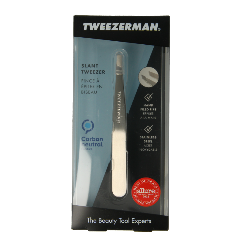 Tweezerman Slant tweezer klassiek stainless steel