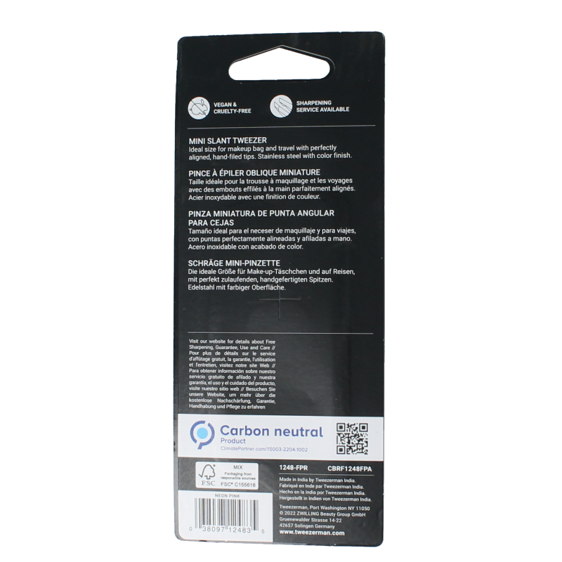 Tweezerman Mini slant tweezer neon pink - Afbeelding 2