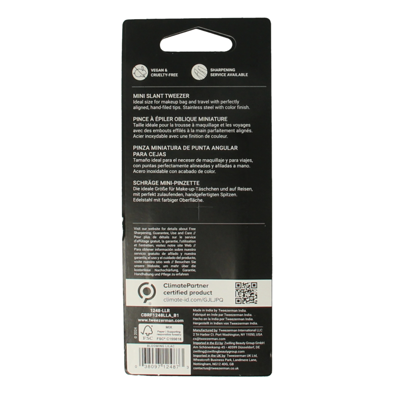 Tweezerman Mini slant tweezer blooming lilac - Afbeelding 2