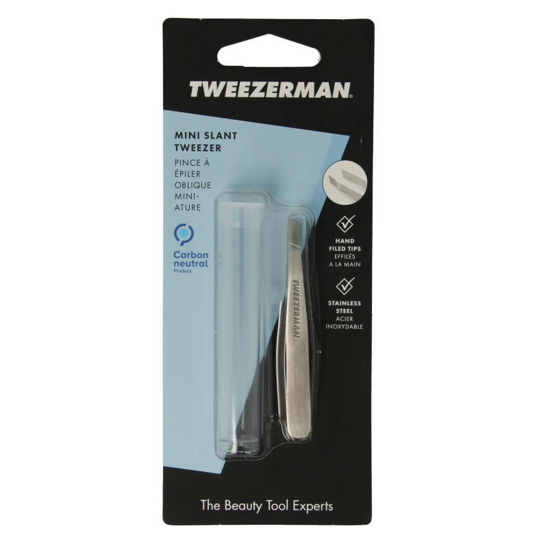Tweezerman Mini slant tweezer klassiek stainless steel
