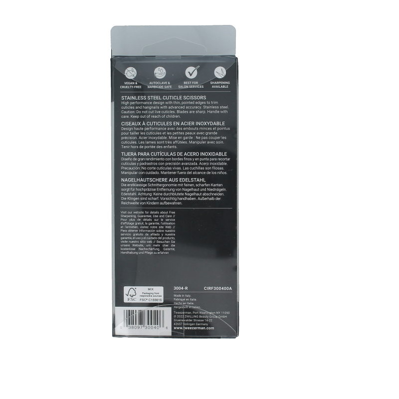 Tweezerman Nagelriemschaar stainless steel - Afbeelding 2