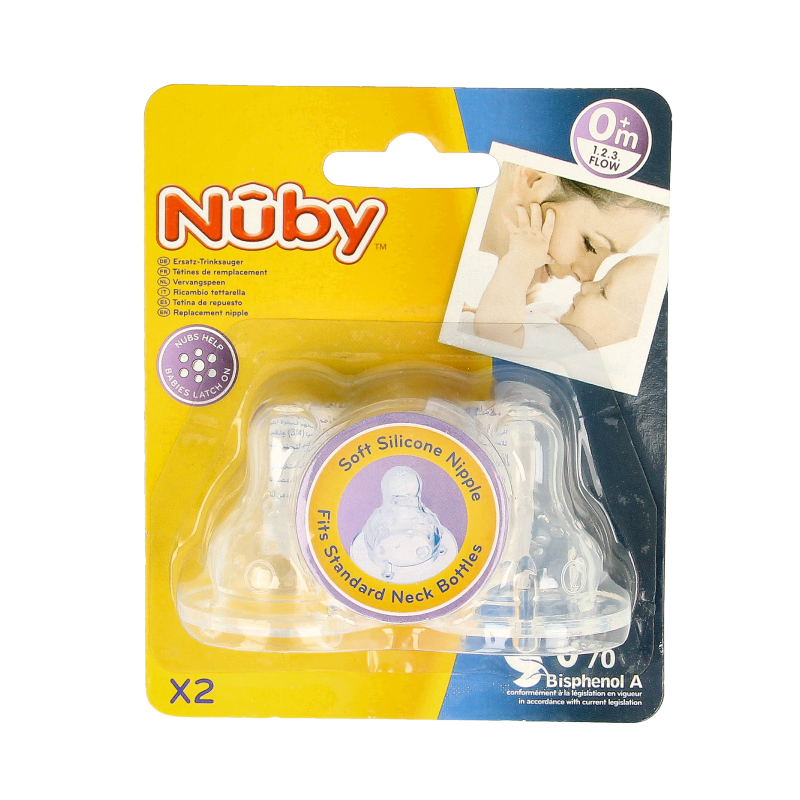 Nuby Siliconen speen 3-standen