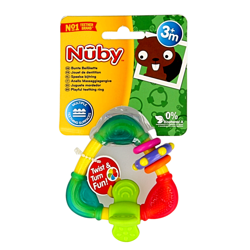 Nuby Bijtfiguur driehoekig hard en zacht