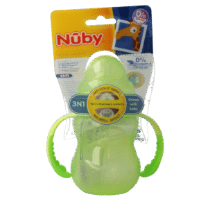 Nuby Trainingsfles anti lekspeen en anti lektuit 0+