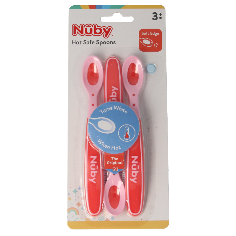 Nuby Warmtegevoelige lepeltjes 3+ maanden assorti