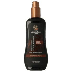 Australian Gold Dark tanning accelerator spray gel met bronzer