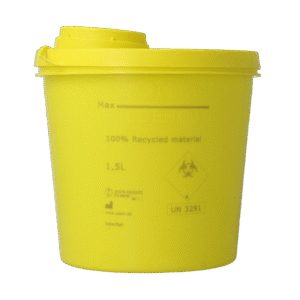 Uson Plast Naaldencontainer 1.5 liter geel gerecycled plastic