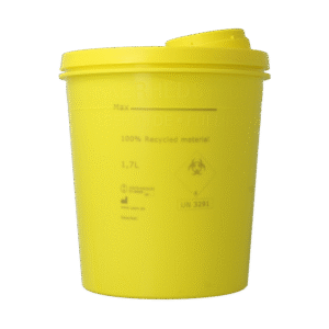 Uson Plast Naaldencontainer 1.7 liter geel gerecycled plastic