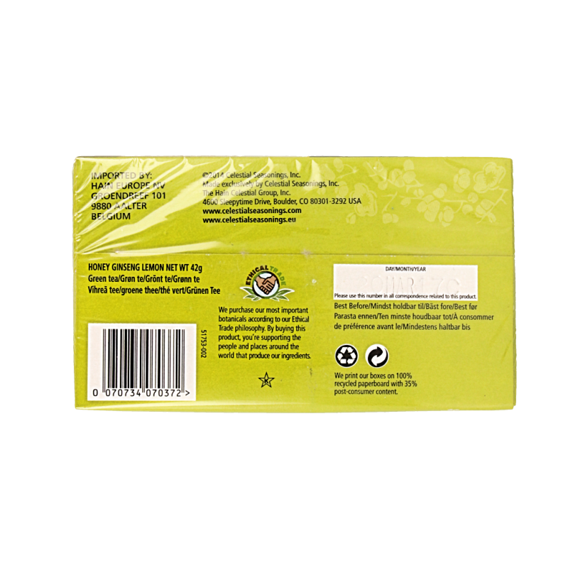 Celestial Season Honey lemon ginseng green tea - Afbeelding 2