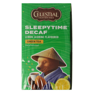 Celestial Season Sleepytime decaf green tea lemon jasmine
