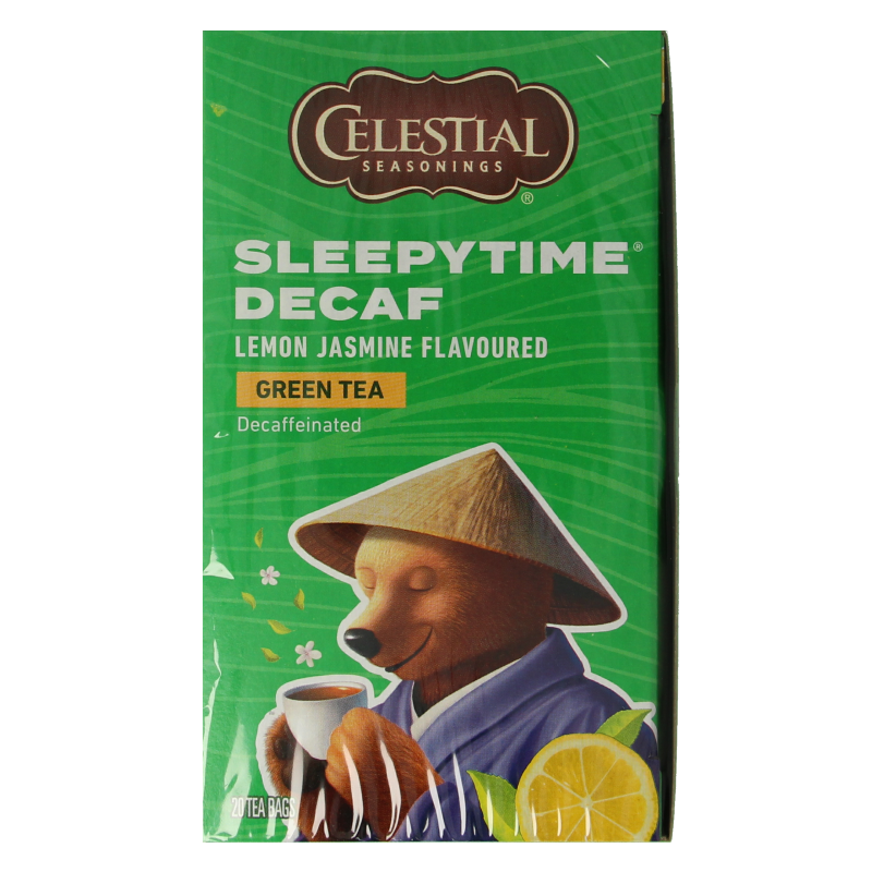 Celestial Season Sleepytime decaf green tea lemon jasmine