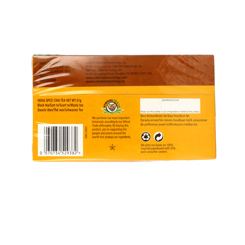 Celestial Season Chai tea Indian spice - Afbeelding 2