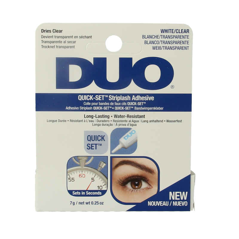 DUO Quickset striplash adhesive white/clear