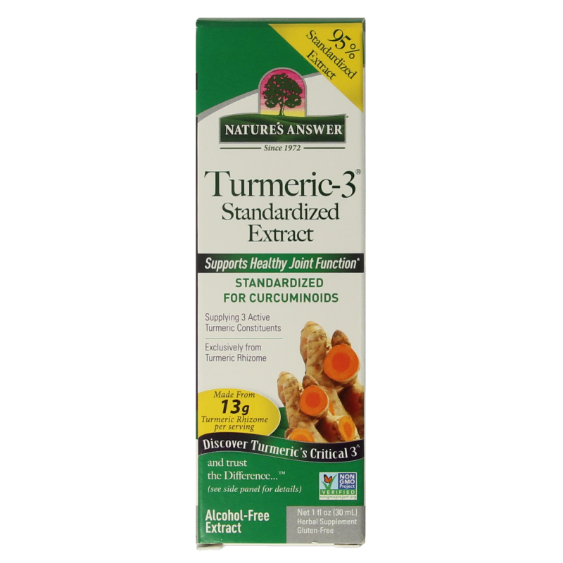 Natures Answer Turmeric-3 Curcuma extract alcoholvrij