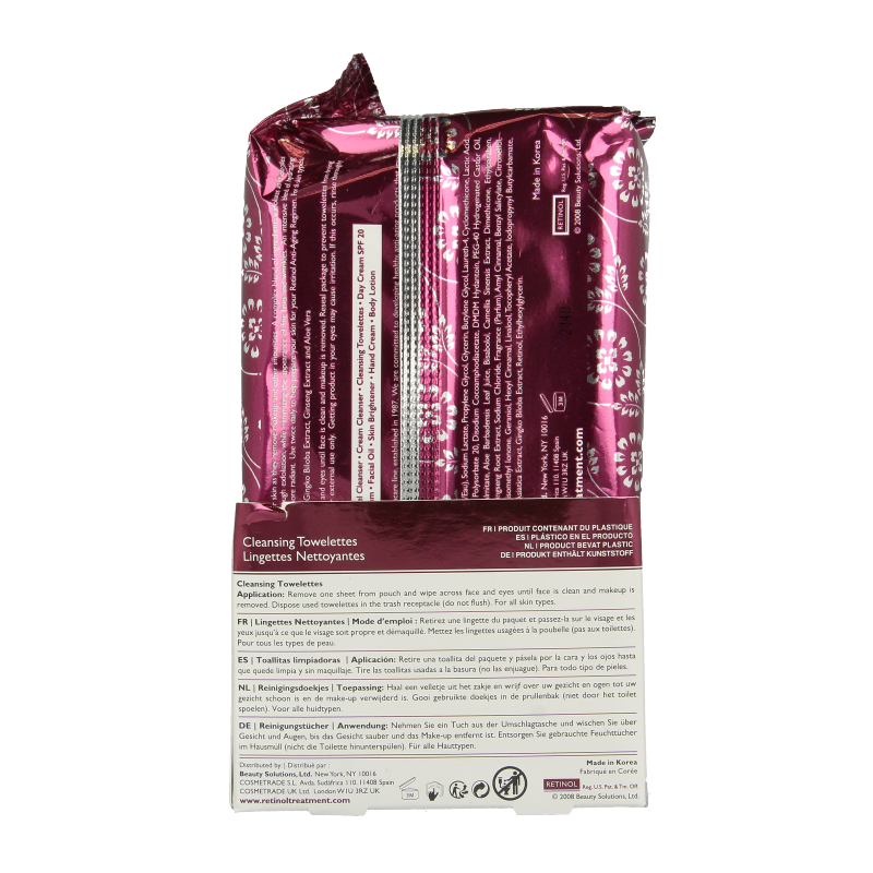 Retinol Cleansing towel anti-aging - Afbeelding 3