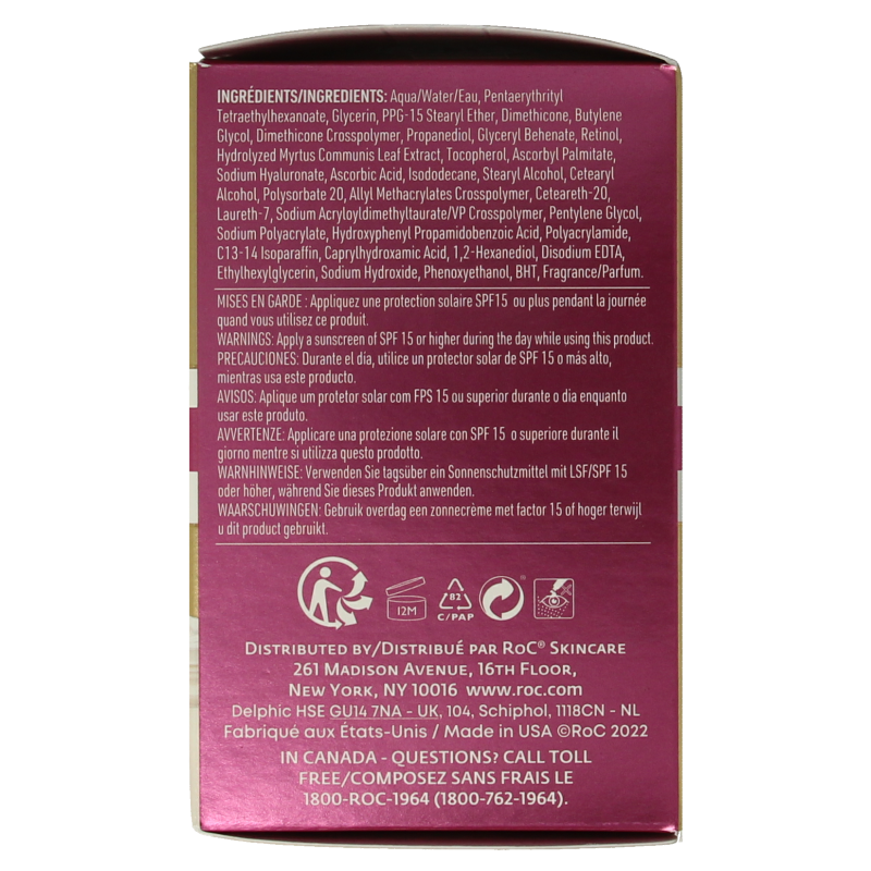 ROC Retinol correxion line smoothing max hydration - Afbeelding 5