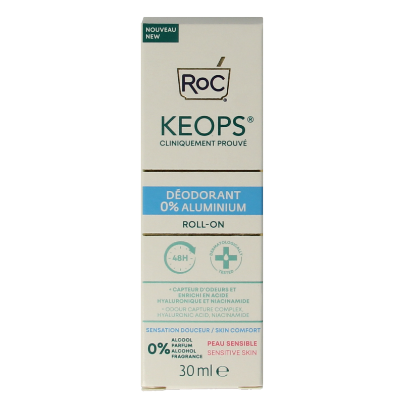 ROC Keops deodorant roll-on 0% aluminium