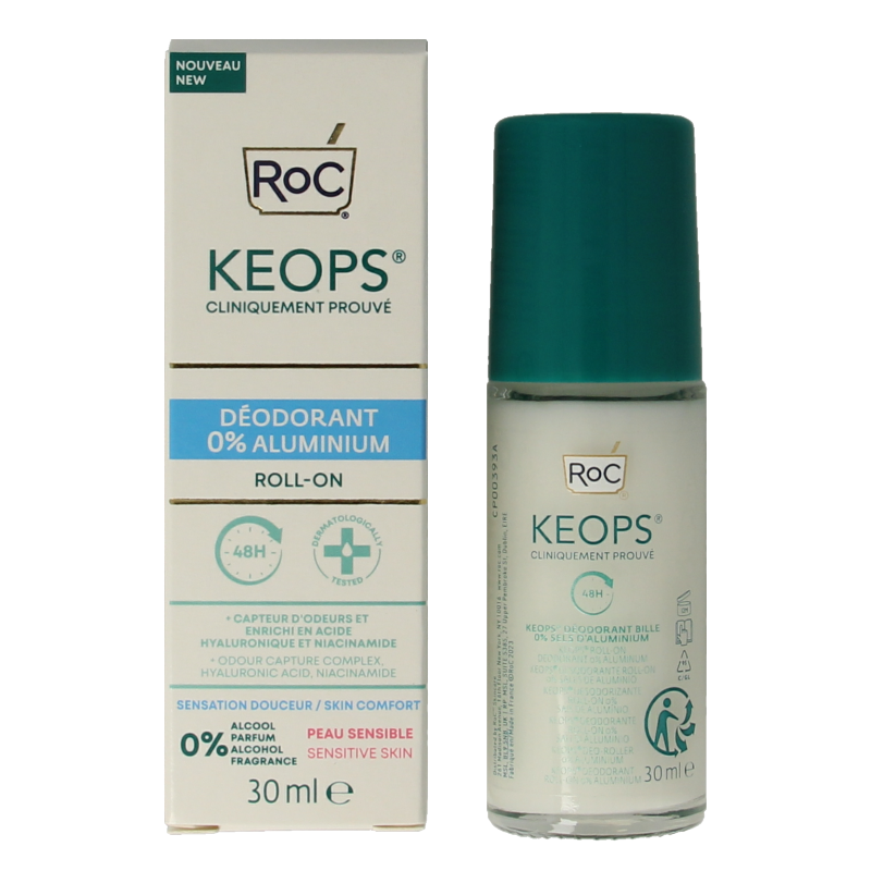 ROC Keops deodorant roll-on 0% aluminium - Afbeelding 2