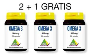 SNP Omega 3 500mg aktie 2 + 1