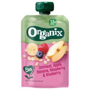 Organix Knijpfruit havermout appel banaan framb 12+M bio