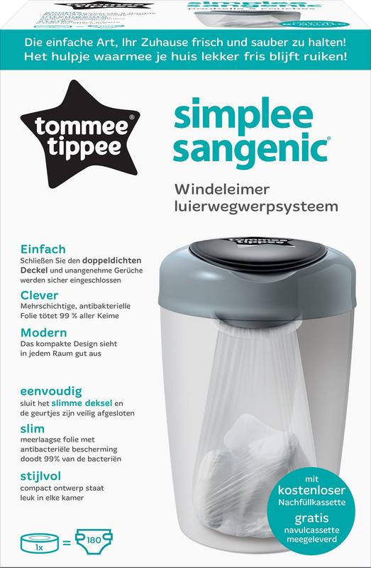 Tommee Tippee Simplee sangenic tub grey