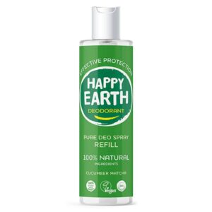 Happy Earth Pure deodorant spray cucumber matcha refill