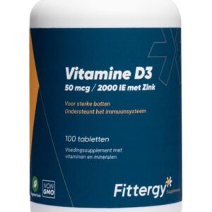 Fittergy Vitamine D3 50mcg met zink