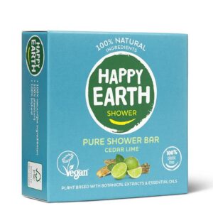 Happy Earth Shower bar cedar lime