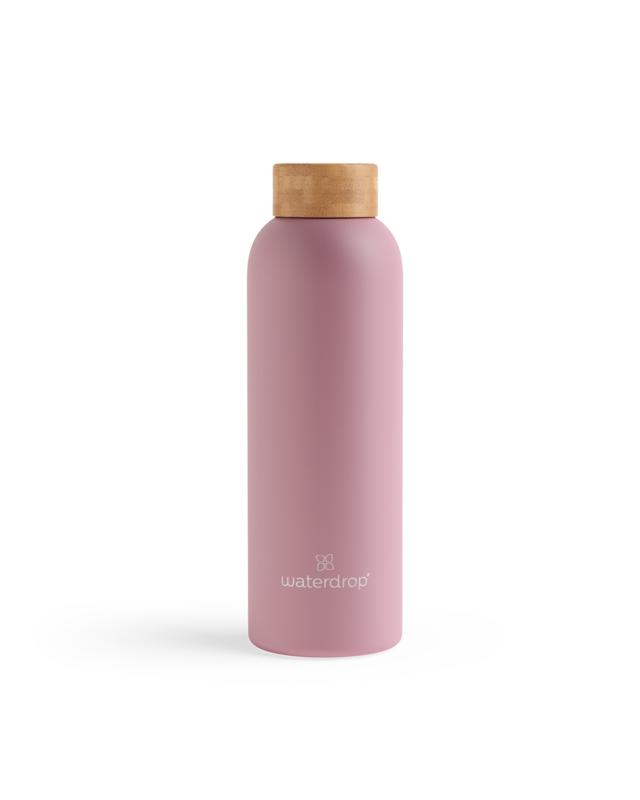 Waterdrop Roestvrijstalen drinkfles pastel pink matt 600ml