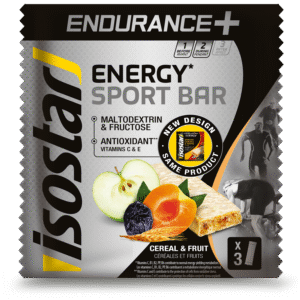 Isostar Endurance+ energy sport bar cereal & fruit 3 pack