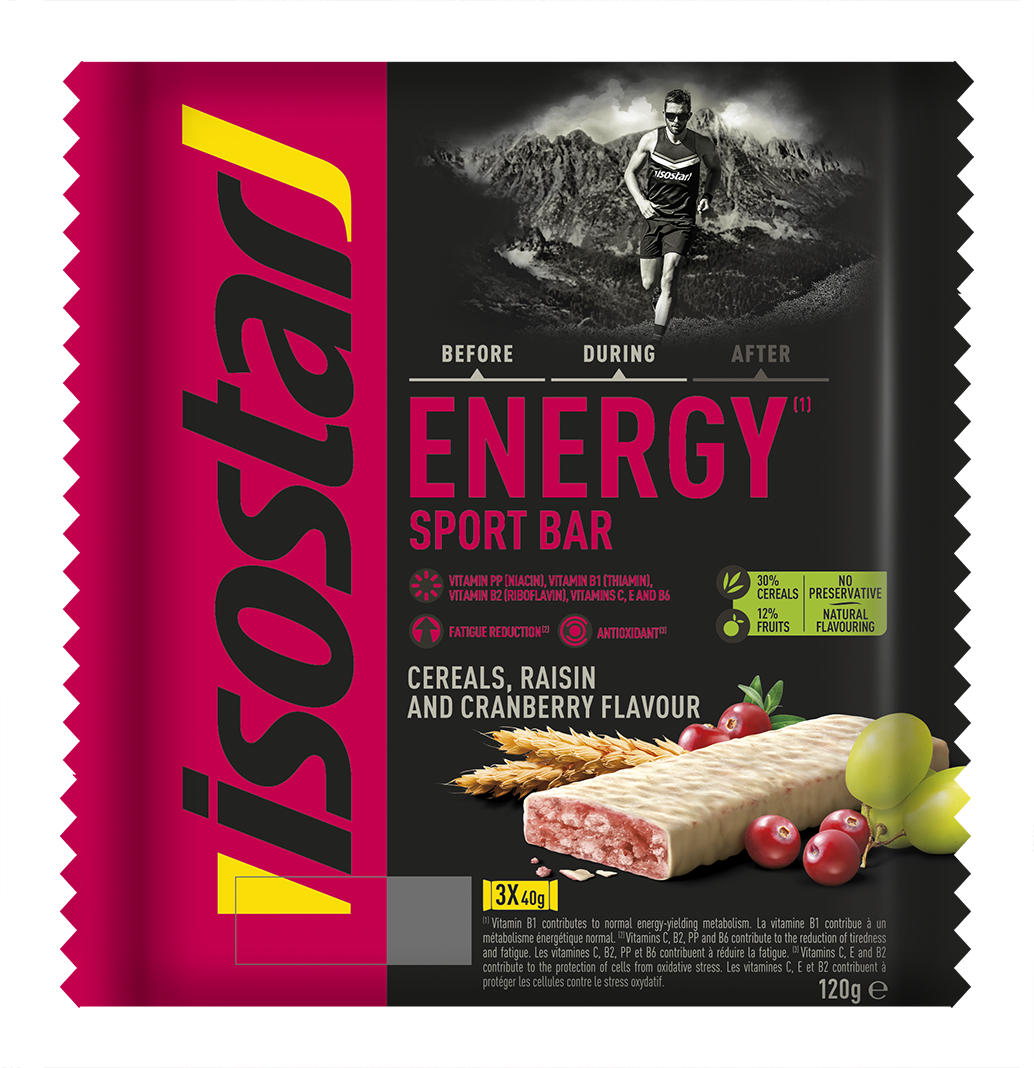 Isostar Energy sport bar cereals & cranberry 3 pack