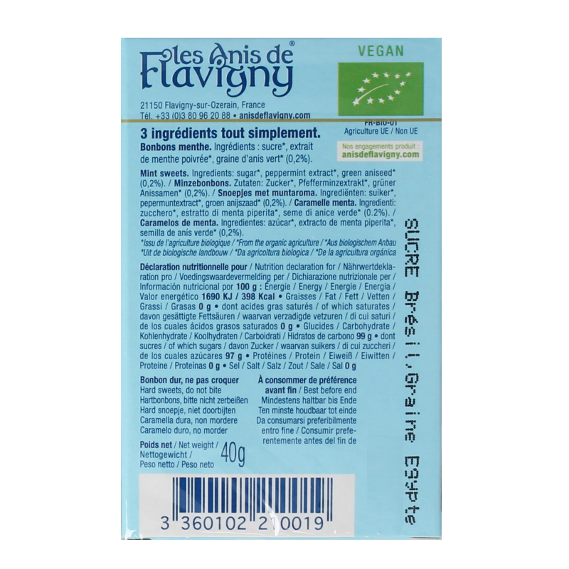 Anis de Flavigny Anijspastilles mint bio - Afbeelding 2