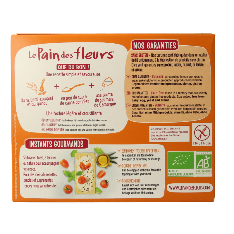 Pain Des Fleurs Quinoa crackers bio - Afbeelding 3