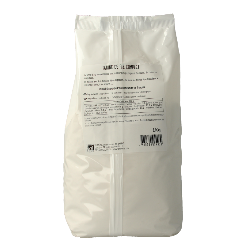Primeal Volkoren bruin rijstmeel bio - Afbeelding 2