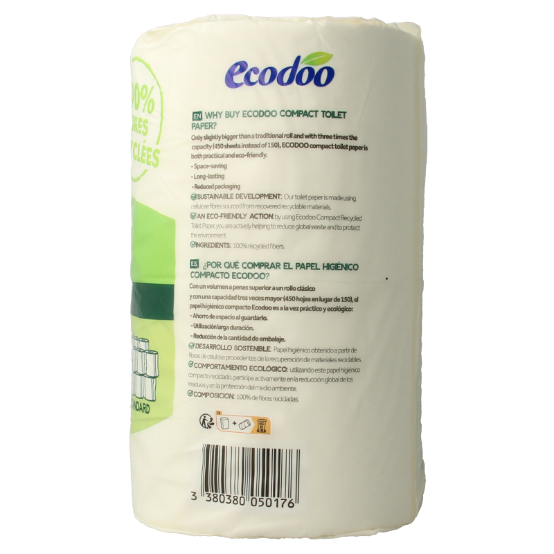 Ecodoo Toiletpapier compact ecologisch bio - Afbeelding 4