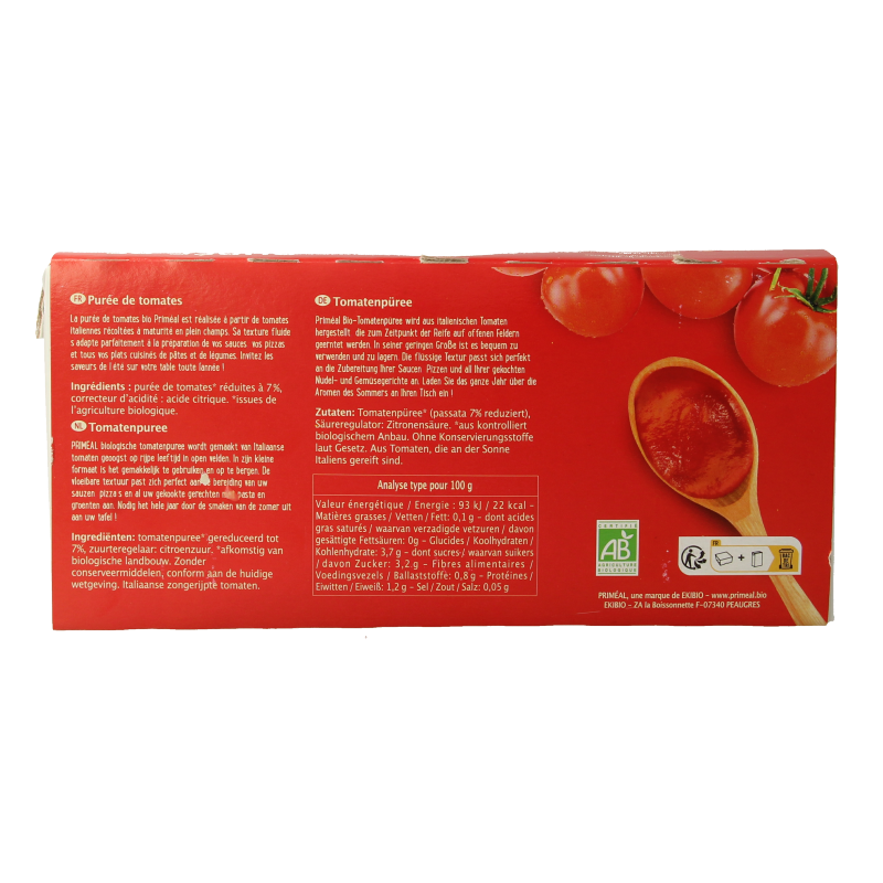 Primeal Tomatenpuree passata 200 gram bio - Afbeelding 3