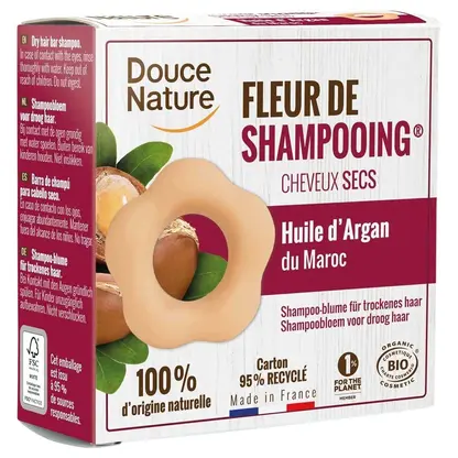 Douce Nature Shampoo bar droog haar met argan olie bio