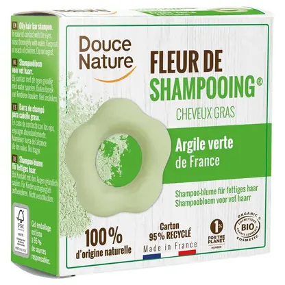 Douce Nature Shampoo bar vet haar met groene klei bio