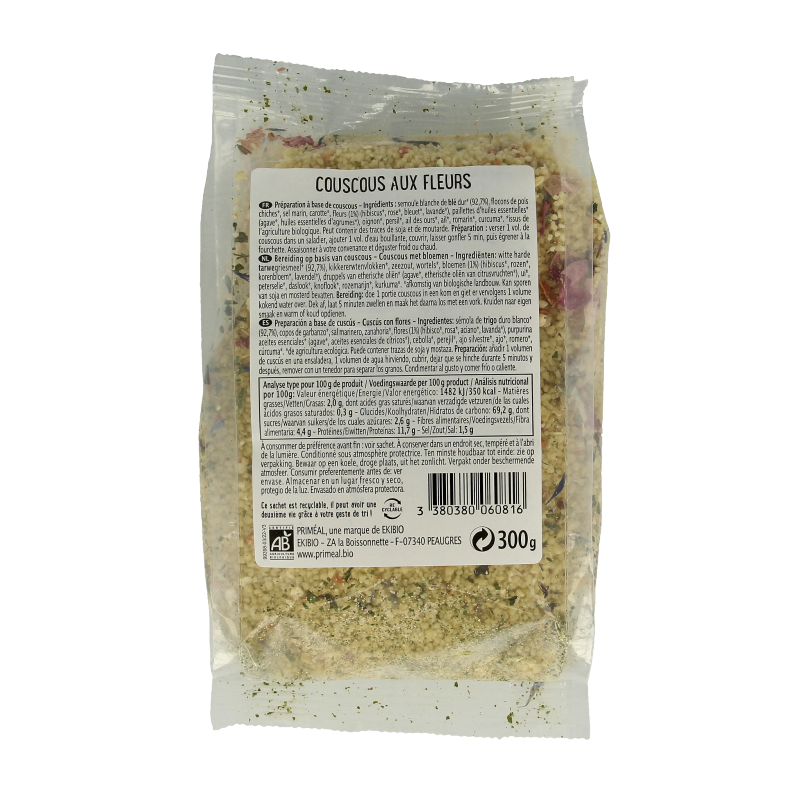 Primeal Couscous met bloemen bio - Afbeelding 2
