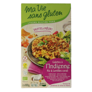 Ma Vie Sans Indiase rijstburgers 2 x 100g vegan glutenvrij bio