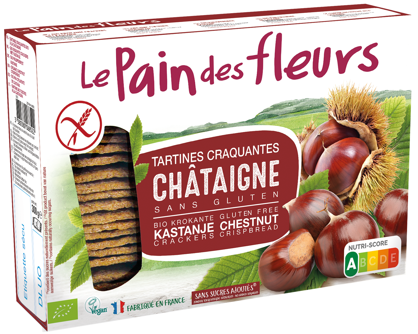 Pain Des Fleurs Tamme kastanje crackers bio