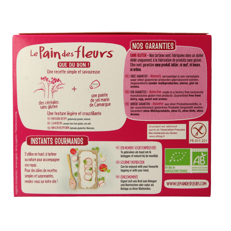 Pain Des Fleurs Meergranen crackers bio - Afbeelding 3