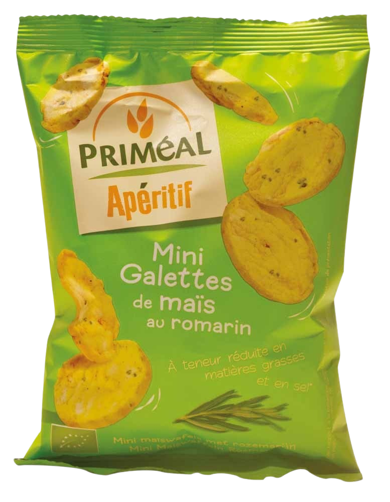 Primeal Aperitive mini maiscrackers olijf rozemarijn bio