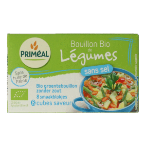 Primeal Groentebouillon blokjes zonder zout 9 gram bio
