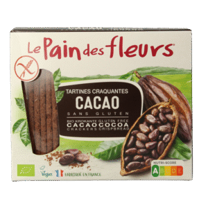 Pain Des Fleurs Krokante bio crackers met cacao bio