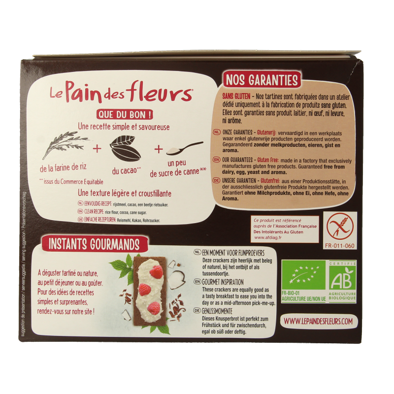 Pain Des Fleurs Krokante bio crackers met cacao bio - Afbeelding 4